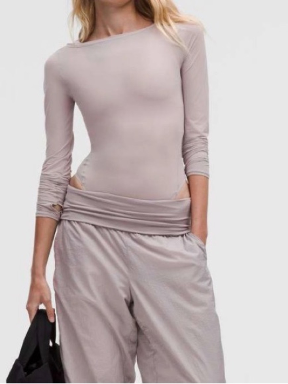 Lululemon Wundermost Ultra-Soft Nulu Mesh Boatneck Long-Sleeve Bodysuit